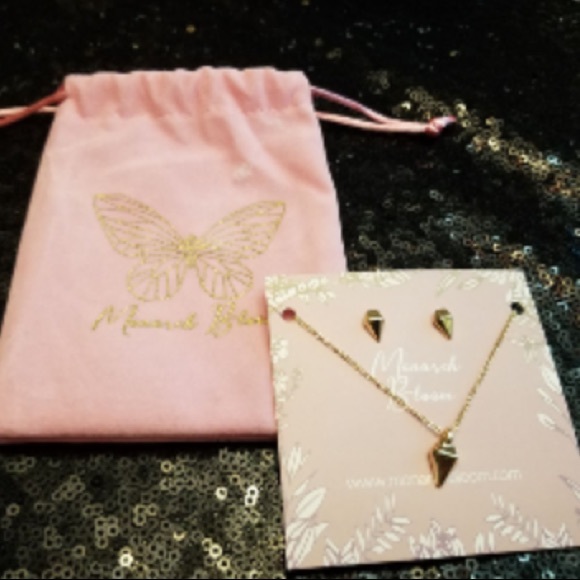 Monarch Bloom Necklace & Earring jewelry set NWT - Picture 5 of 6
